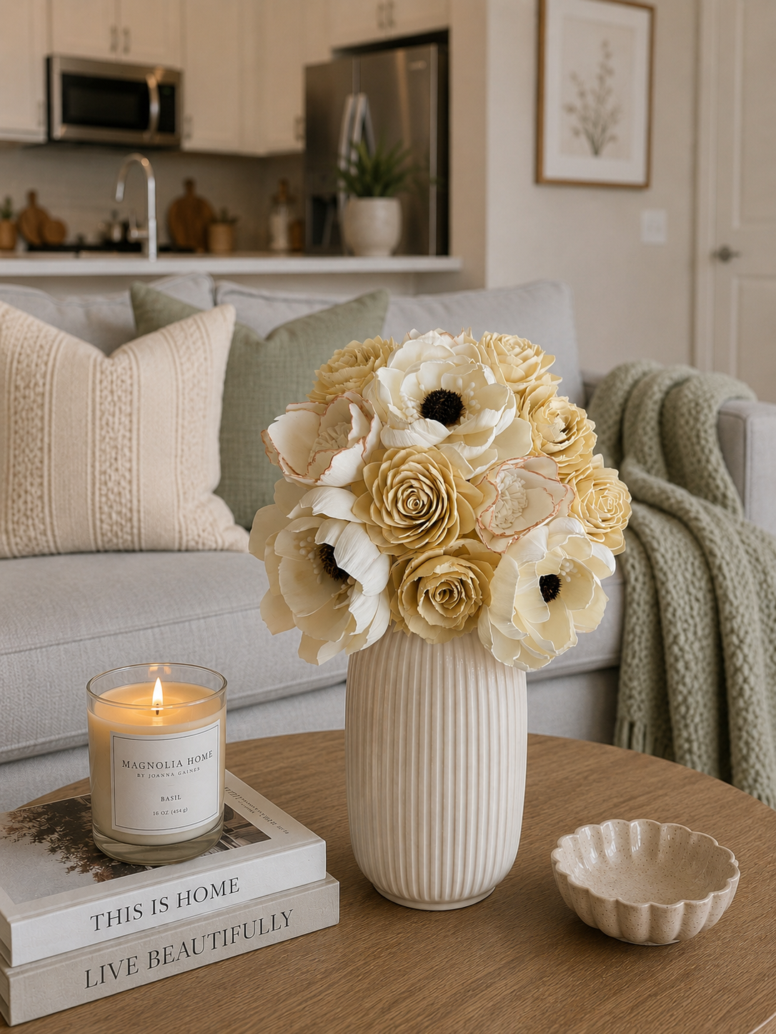 Candlelight Garden Wood Flowers