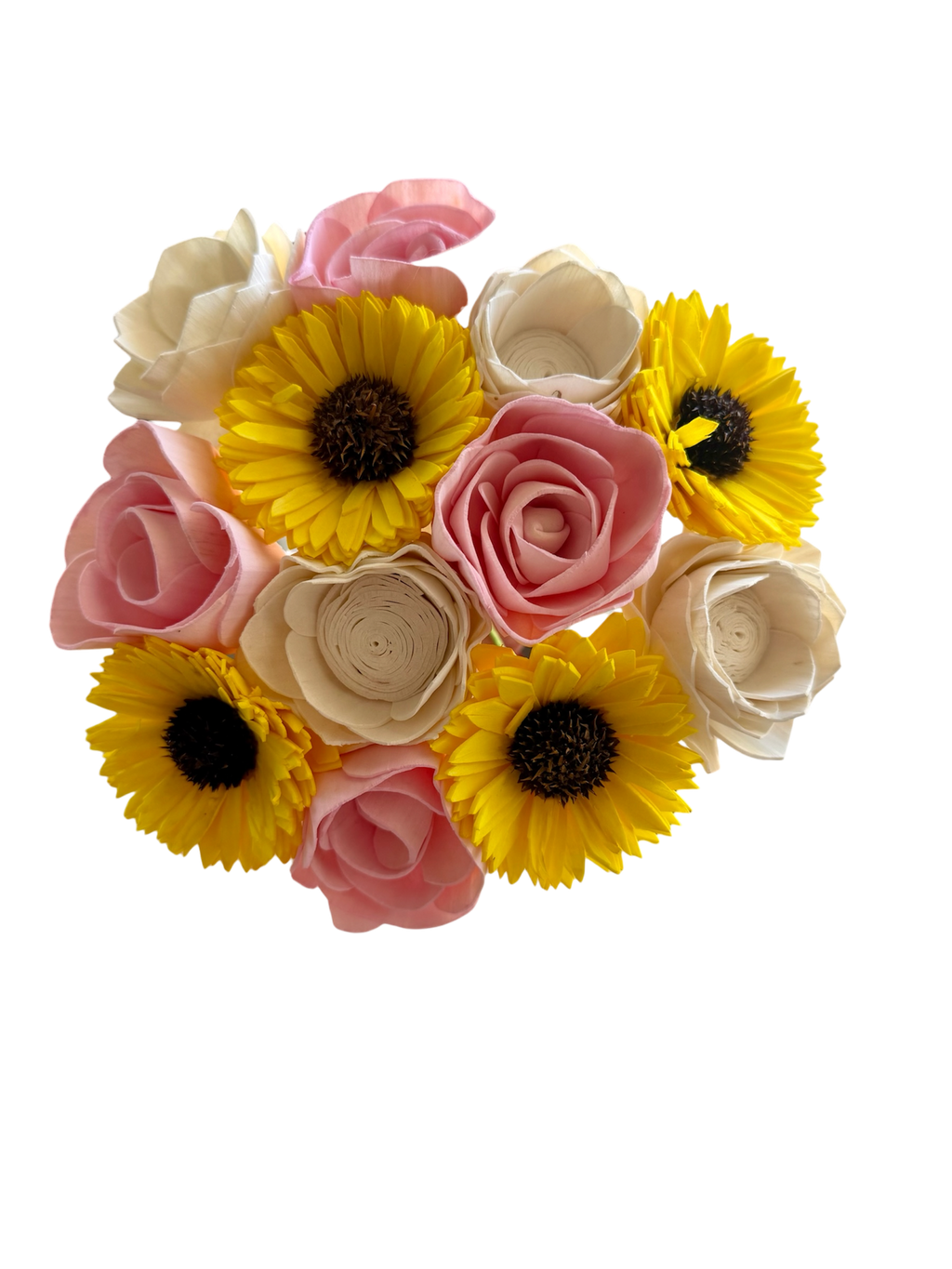 Sunshine and Blush Wood Flowers