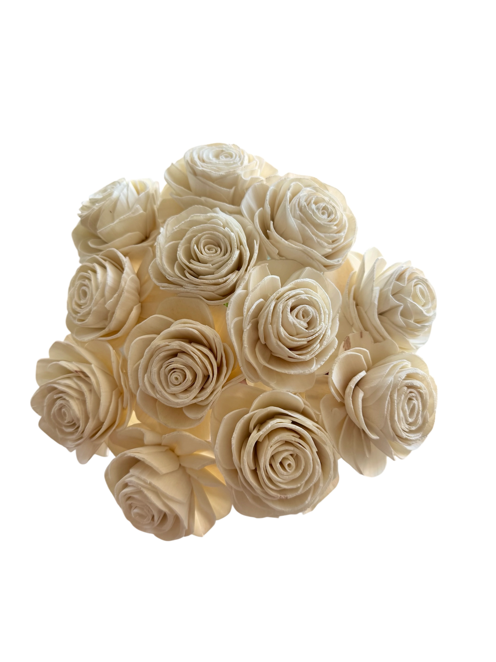 American Beauty White Roses Wood Flowers