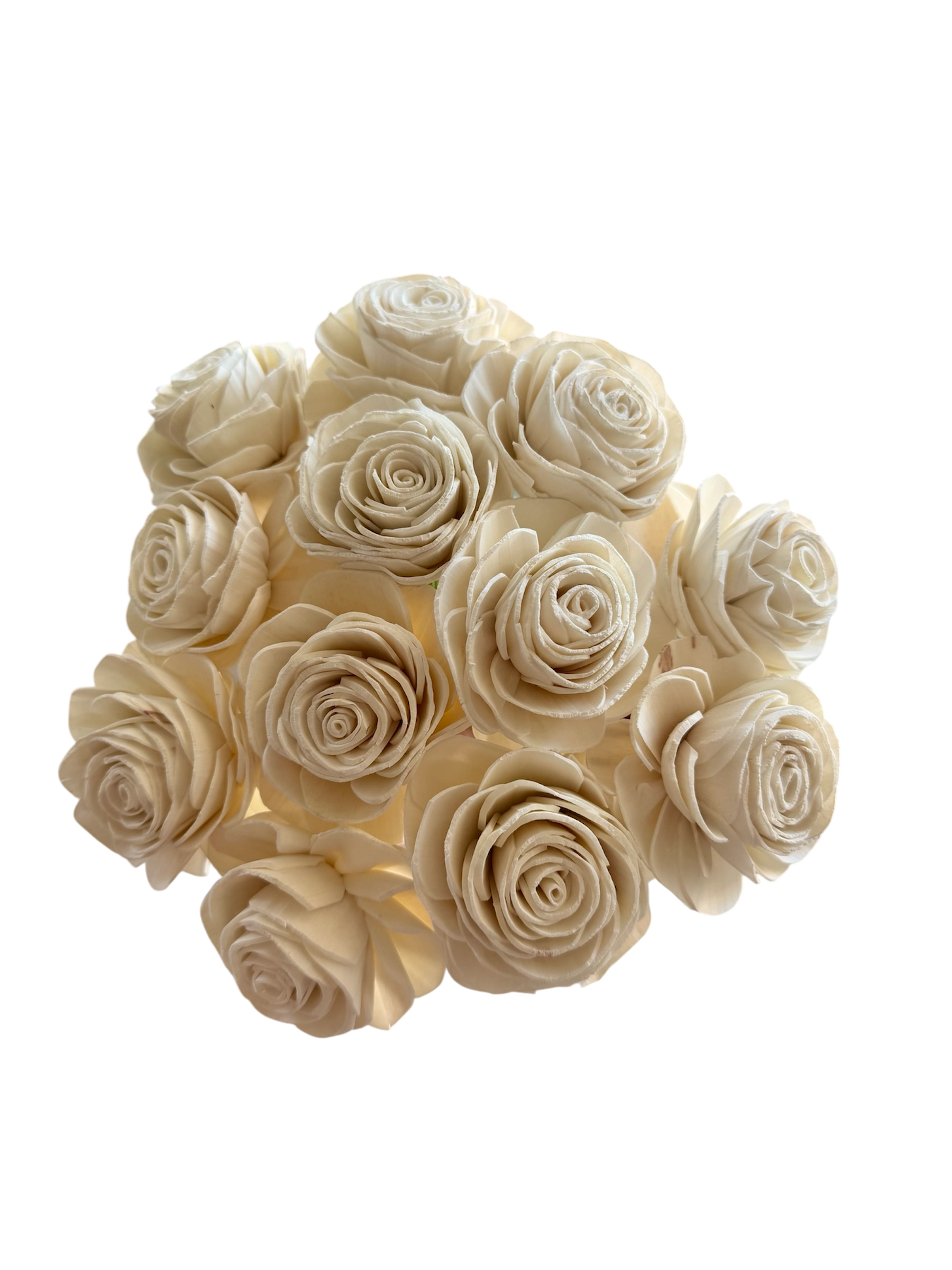 American Beauty White Roses Wood Flowers
