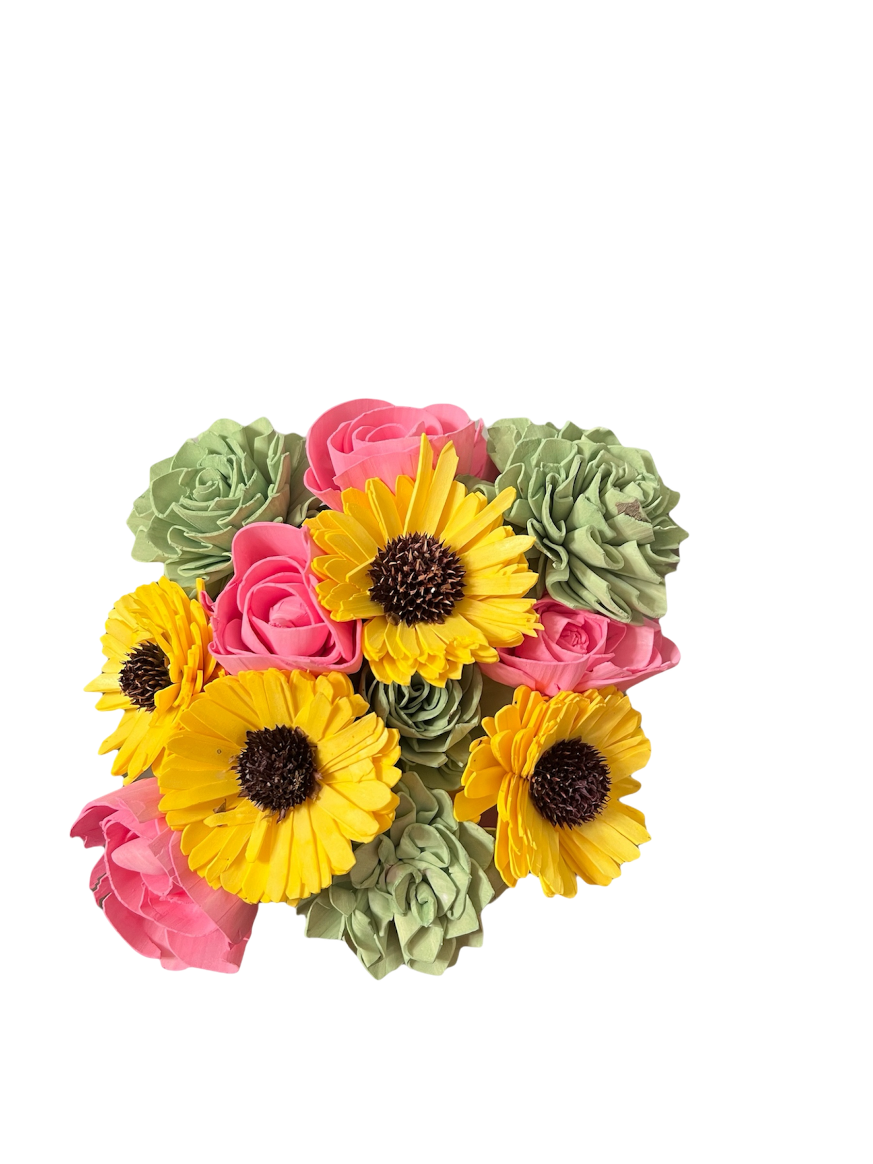 Pink Lemonade Wood Flowers