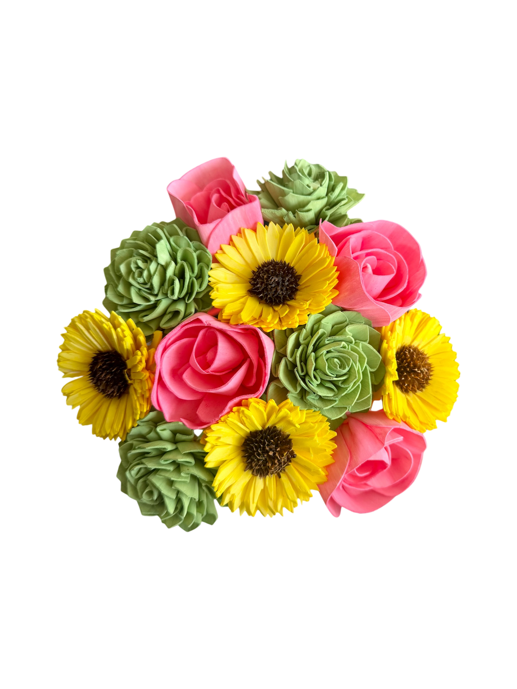Pink Lemonade Wood Flowers