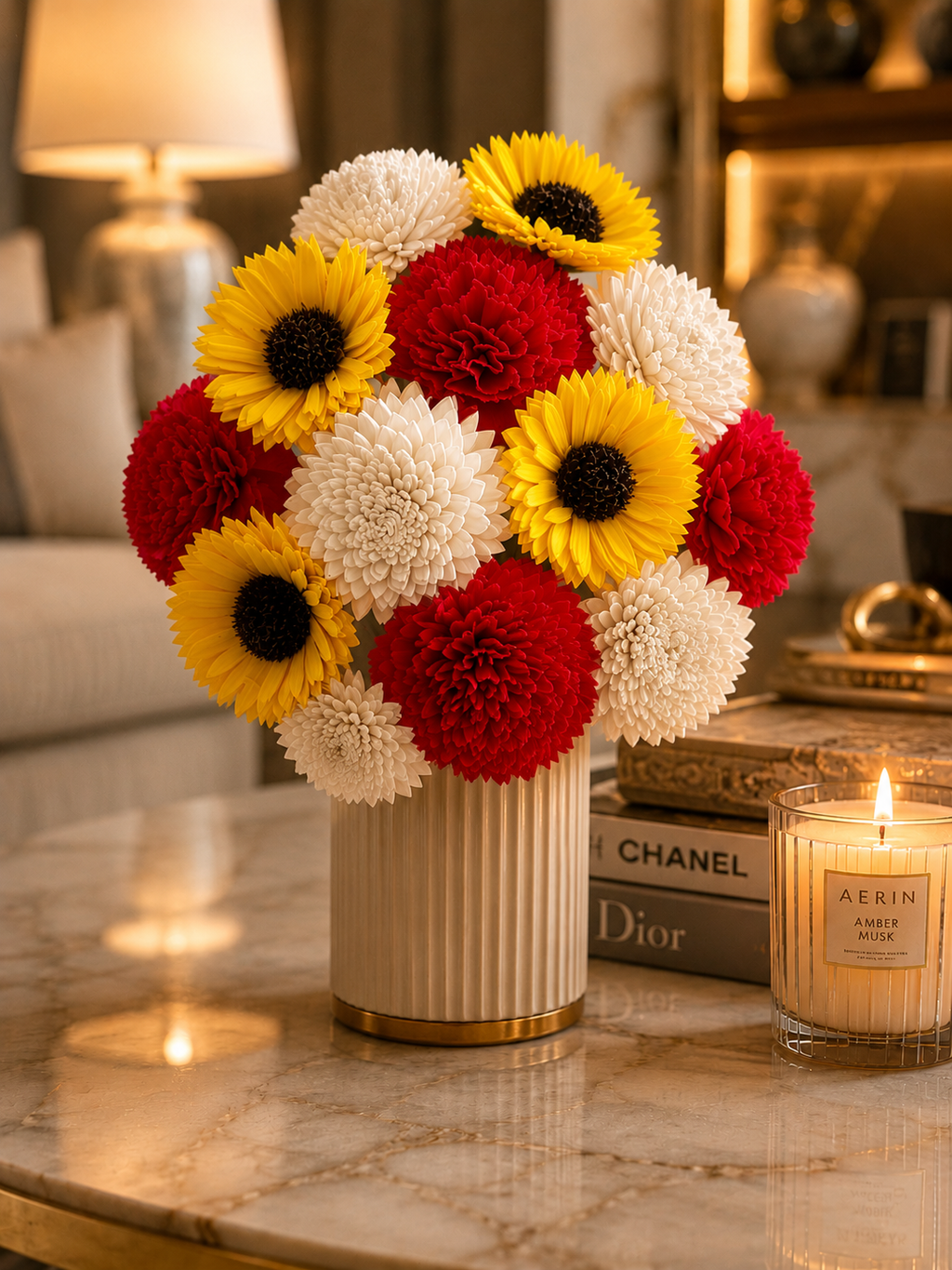 Scarlett & Sunshine Wood Flowers