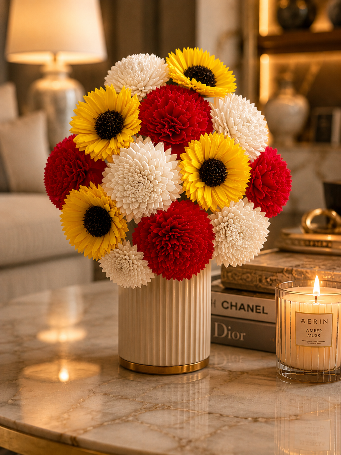 Scarlett & Sunshine Wood Flowers