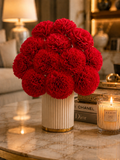 Crimson Carnations Wood Flowers