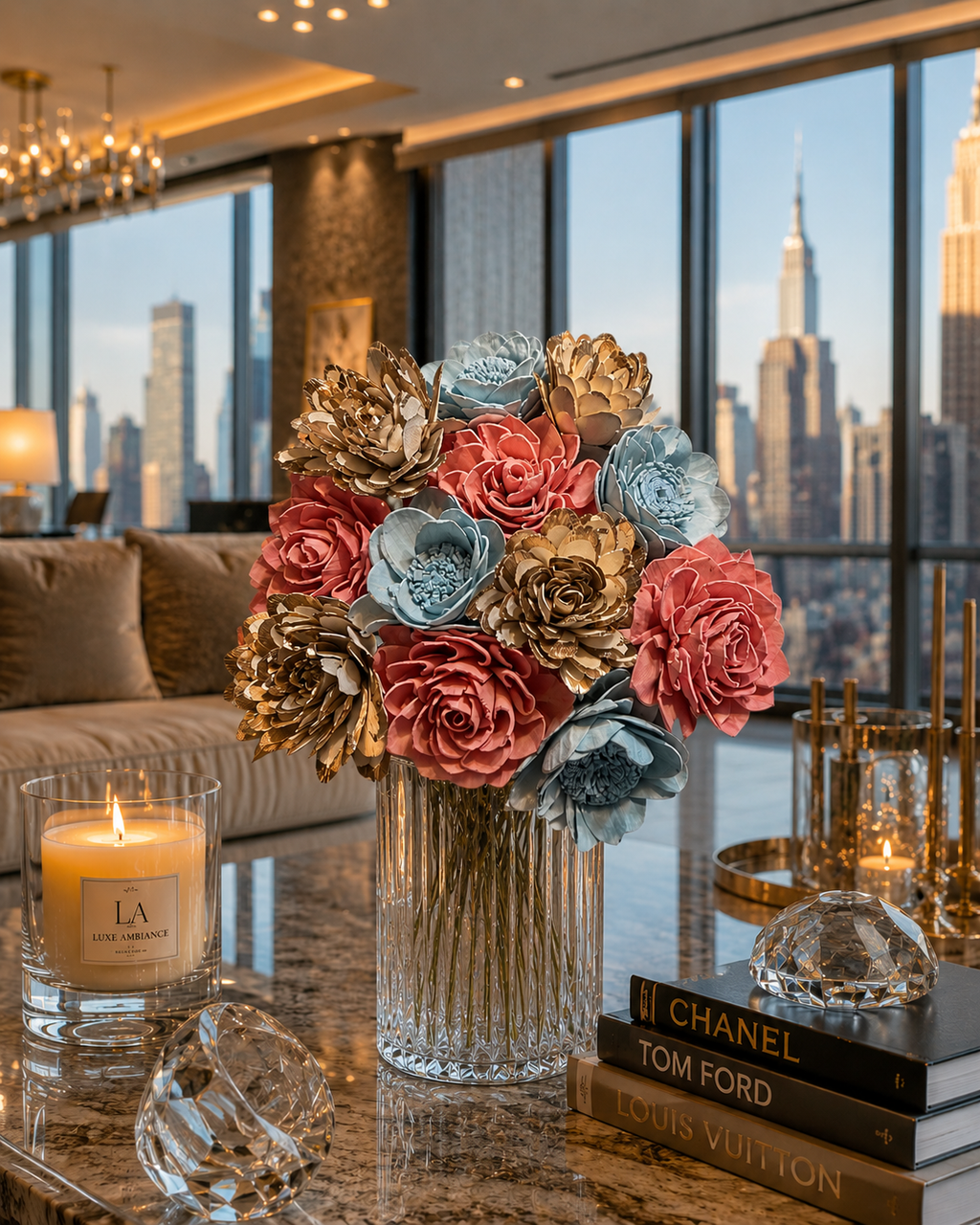Skyline Serenity Wood Flowers